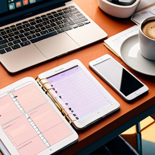 Efficient Commander's Desk**

Prompt: A well-organized desk bathed in soft, warm light. On the desk, a smartphone displaying the *Nikke* game interface, showing resource collection. Scattered around are neatly stacked papers (documents), a stylish planner, and a cup of steaming coffee. The overall atmosphere is productive and efficient, suggesting the commander is expertly managing their time within the game. Focus on soft, pastel colors with a touch of futuristic UI elements. *Nikke*, game interface, planner, coffee, productivity, efficient, pastel colors, soft lighting, futuristic UI.

**
