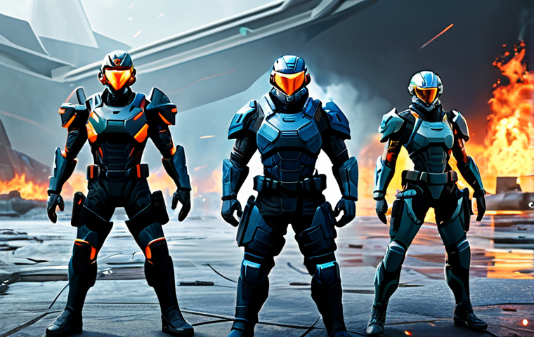 Strategic Team Composition**

A digital art illustration showcasing a team of five NIKKE characters, each with distinct roles (attacker, support, defender), standing dynamically against a futuristic battlefield backdrop. Include visual cues representing elemental affinities (fire, water, etc.). Ensure characters are fully clothed in appropriate tactical gear. "Safe for work," "appropriate content," "fully clothed," "professional," "perfect anatomy," "correct proportions," "high quality."

**