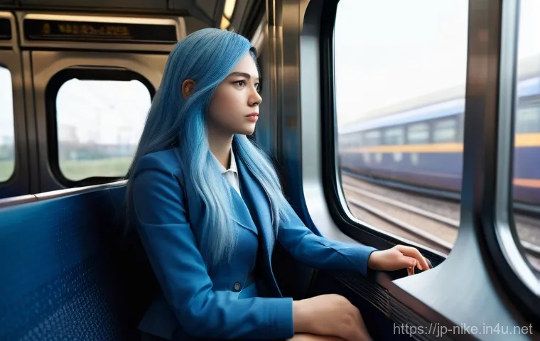 승리의여신 니케 오프라인 모드 평가 - **Prompt 1: Commuter's Offline Dream**
    "A young woman resembling a NIKKE character, with long, f...