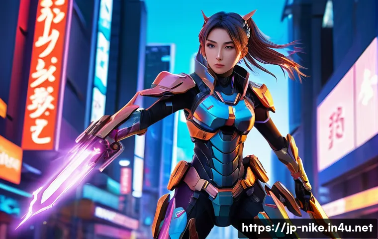 승리의여신 니케 팬 영상 제작 지원 - A dynamic, high-resolution scene of a female anime character from &ldquo;Goddess of Victory: Nikke&rdquo; in sty...